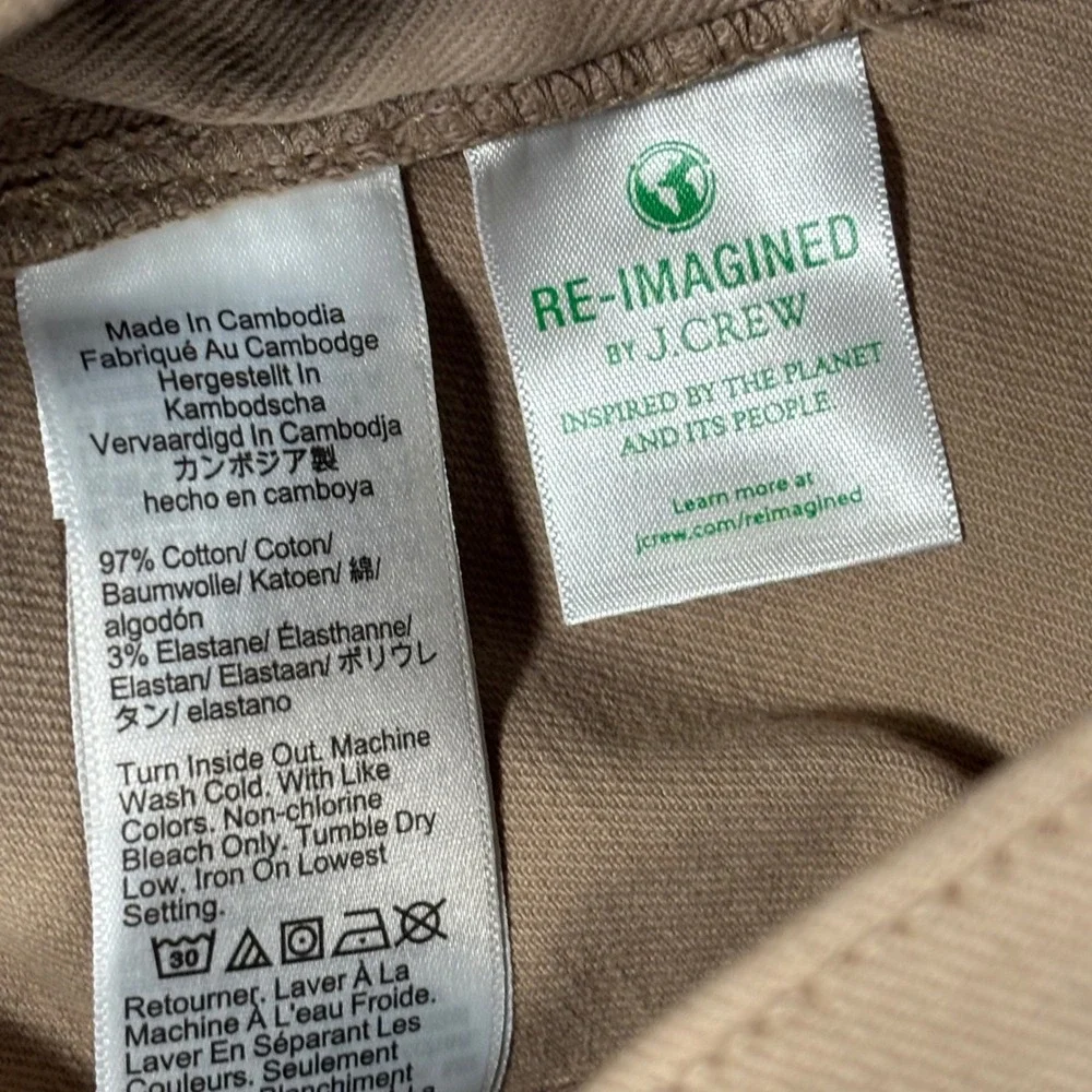 J. Crew 484 Slim Fit Chino Pants Mens 34x34 Khaki Tan Stretch AZ963 Re-Imagined